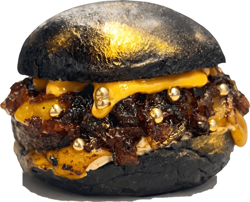 Burger de pan negro